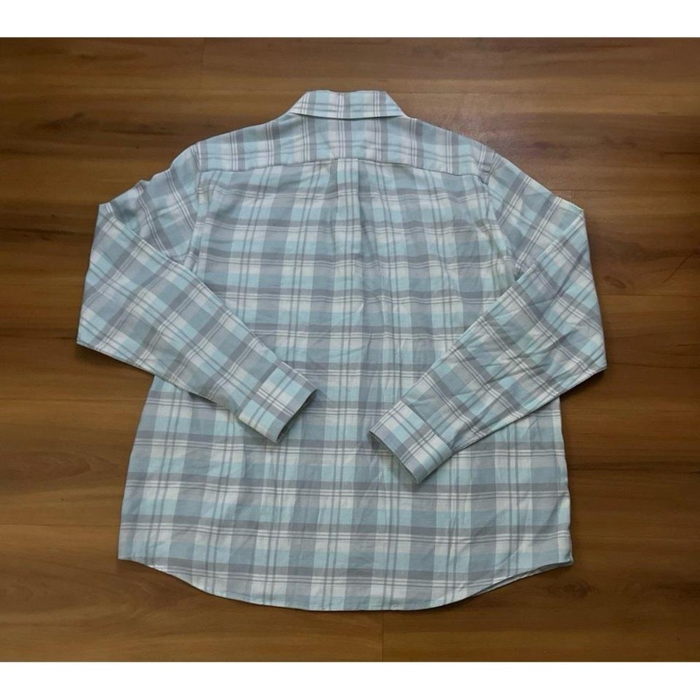 Mens Vineyard Vines Slim Longshore Silk Blend Plaid Button Down Casual Shirt - Picture 2 of 6